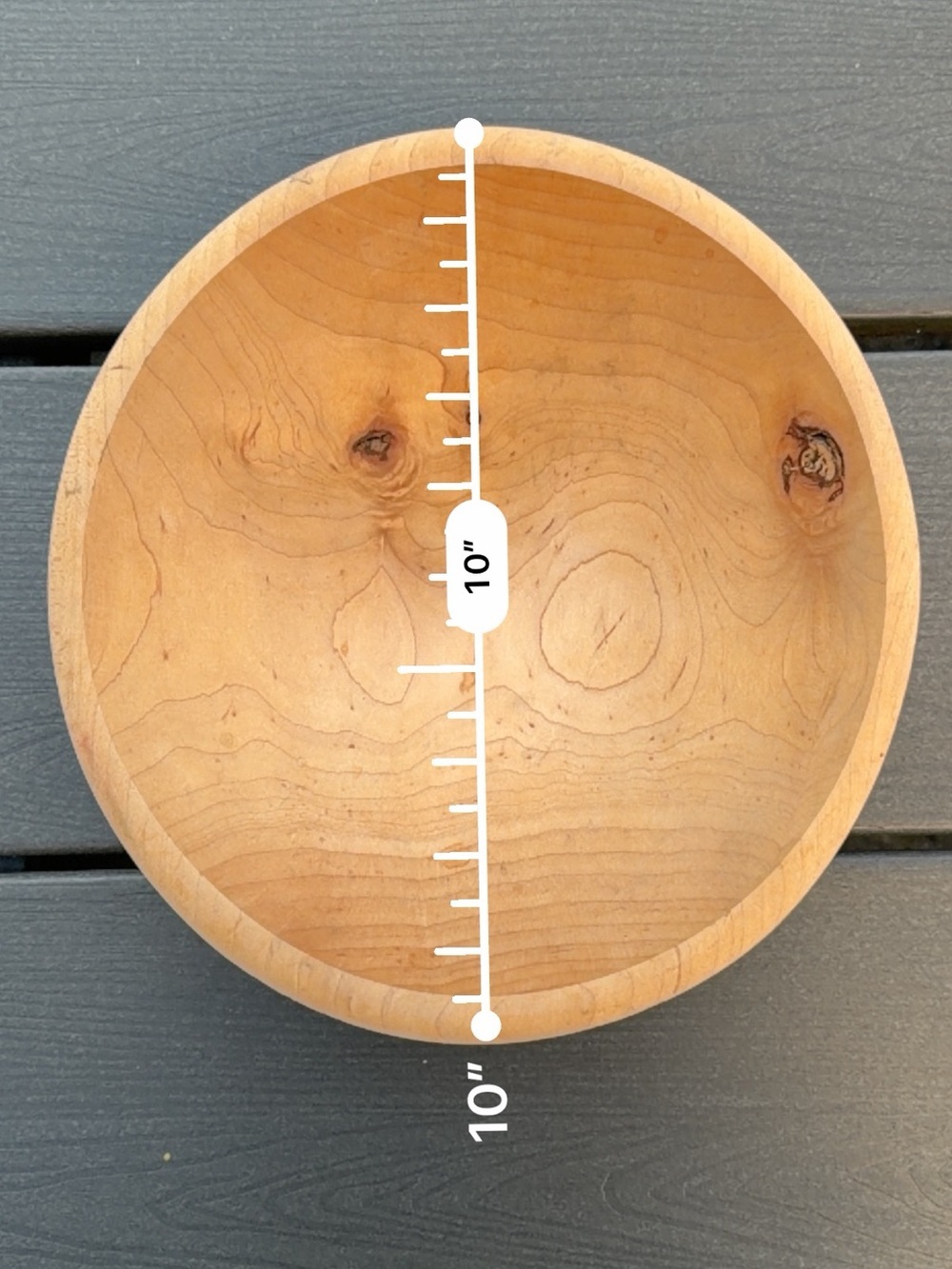 The Bowl Mill Granville Vermont Wooden 10" Size Natural Finish 2007 Bread Dough - Picture 6 of 7